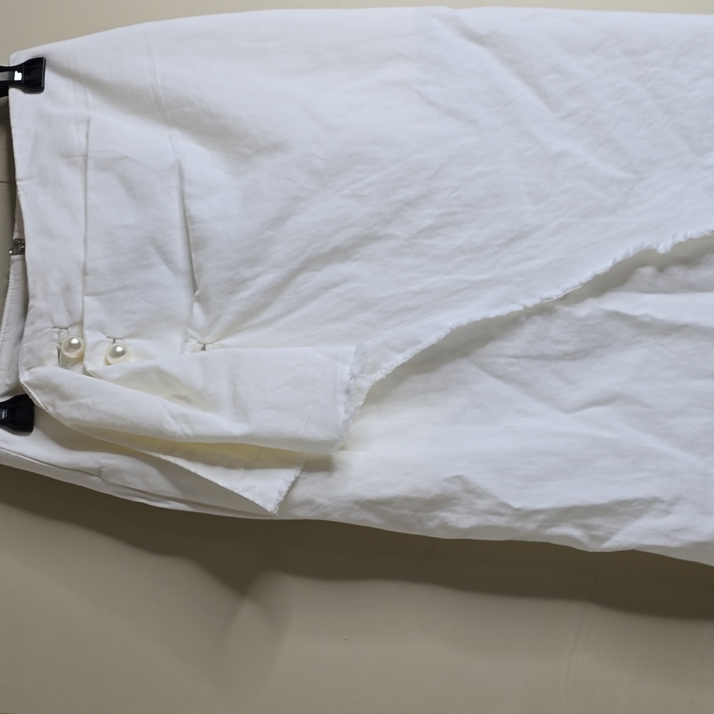 Gianni Bini Jessamine Ivory Linen Blend Skirt 2 - Picture 6 of 10